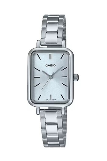 Casio Women's Watch with Blue Band Silver Color