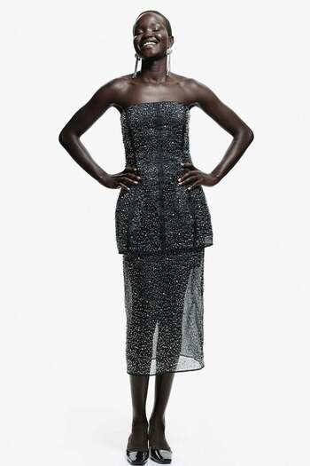 H&M Embellished organza skirt