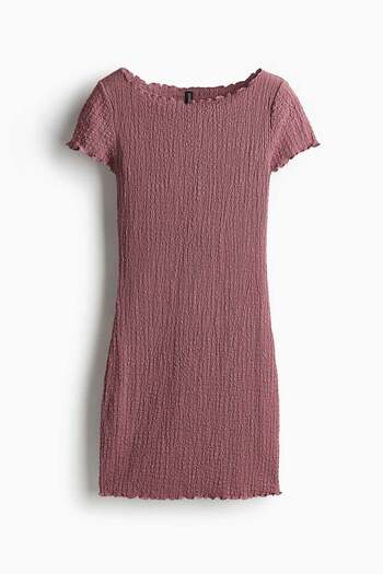 H&M Overlock-detail crinkled dress