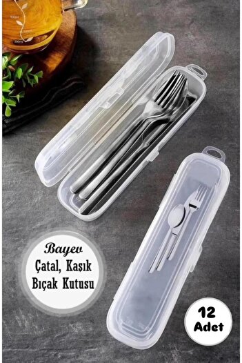 Bayev 12 Pcs Multix Fork Spoon Knife Storage Box - Dowry Spoon Sets Organizer Organizer