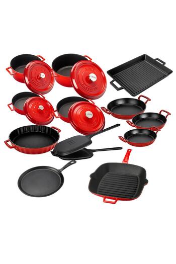 Lava Döküm 12x Trendy Serisi 17 Parça Tencere & Tava Seti