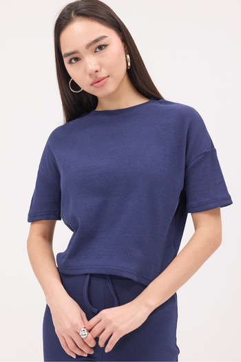Addax Crew Neck Short Sleeve Bottom-Top Suit Tkm13115-J3