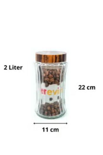 Herevin Glass Jar 2 L Set 6 Pcs