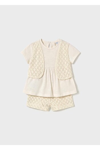 MAYORAL Baby Girl Laced Shorts Set