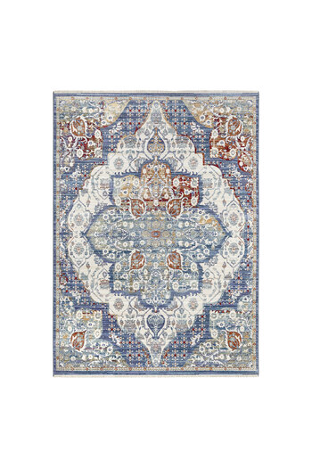 Homelux Cassie Rug, Rectangular, 160X220, Traditional, Blue, Cream, Garnet, Polyester