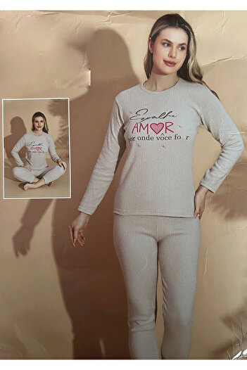 enmodaiçgiyim Long Sleeve Women's Pajama Set