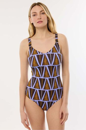 AYYILDIZ 9132 Coffee Purple Recovery Swimsuit