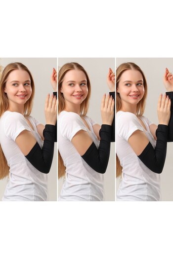 Melodi Scarf Hijab Sleeves Set of 3 Black Prayer Sleeves Sports Sleeves