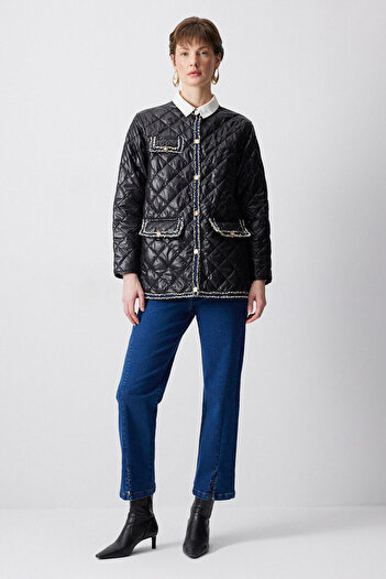 Touché Privé Quilted Jacket with Strip Detail