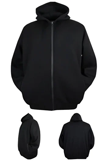 marufshop Men's Thick Sweat Coat with Hood 3 Thread Raster Winter Thick Sweat Coat Suitable for Men's Plus Size 105 - 185 Weight Weight