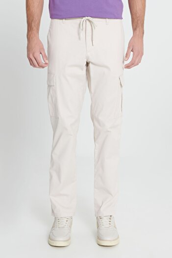 AC&Co / Altınyıldız Classics Men's Stone Comfort Fit Relaxed Cut Cotton Stretchy Side Pocket Cargo Pants
