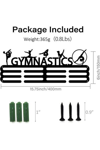Choice Aech-03092 Gymnastics Medal Display Hanger 5 Artistic Figure Gymnastics Sports Medal Holder Iron Med