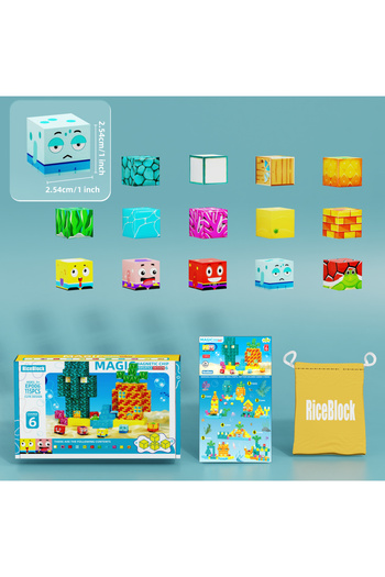 Choice box 115PCS Magnetic Building Blocks Mine Magnet World Ocean Set STEM Building Toys for Kids Ages 3-8