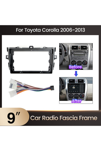 Choice TY43 9 inch Car DVD Frame Audio Dash Trim Kits Panel Radio Player screen For Toyota Corolla E140/150