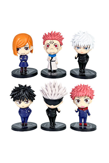 Choice 6Pcs 6Pcs/set Jujutsu Kaisen Anime Figure Gojo Satoru Yuji Itadori Figure Doll Toys Action Figure Yu