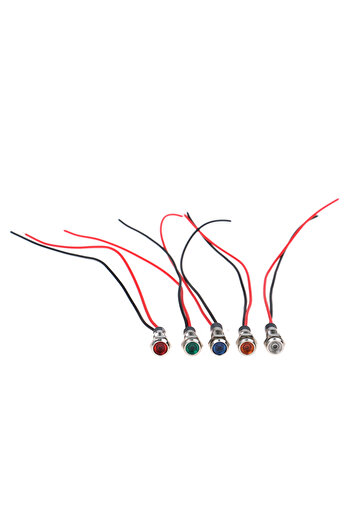 Choice 5 ألوان 5 قطع أصفر أزرق أخضر أبيض أحمر IP67 مقاوم للماء LED مؤشر ضوء معدني لوحة القيادة