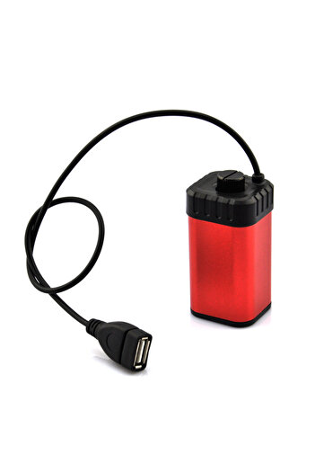 Choice red 5V Waterproof Storage Box Aluminum Alloy USB AA Battery Case Holder 4X AA Rechargeable Battery P