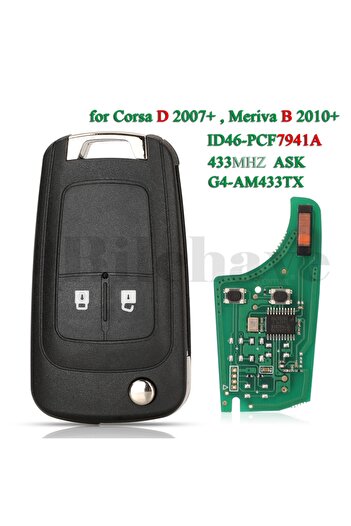 Choice1 مفتاح ريموت G4-AM433TX 433 ميجاهرتز ID46-PCF7941 لسيارة أوبل/فوكسهول كورسا D 200