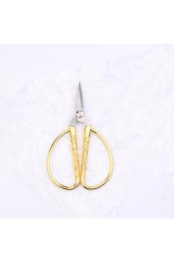 Choice 3.5inch Stainless Steel Sewing Gold Scissors Short Cutter Durable Vintage Embroidery Tailor Scissors