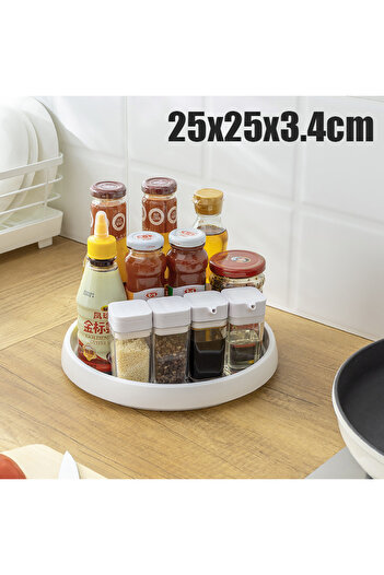 Choice 1pcs S 1/4Pcs 360 Rotatable Anti Sliding Kitchen Condiment Rotatable Storage Rack Tableware Cabinet