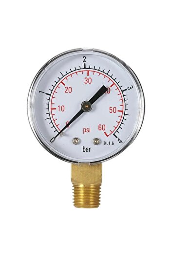 Choice TS-50-4bar 1/4" NPT Thread 50mm 0~60psi 0~4bar Pool Filter Water Pressure Dial Hydraulic Pressure Ga