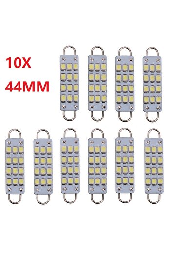 Choice 10 قطع بيضاء Festoon C5W Led Auto Rigid Loop 44MM Dome Map Light لمبات السيارات 12 فولت تيار مستمر 1210 561 567 562 Li