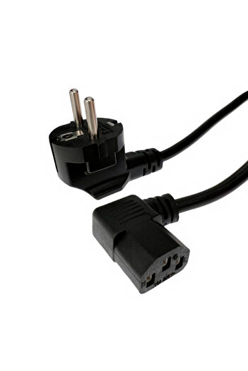 Choice Left Angled C13 Computer EU Power Cable European Type F Adapter Plug to IEC C13 Extension Cord For M