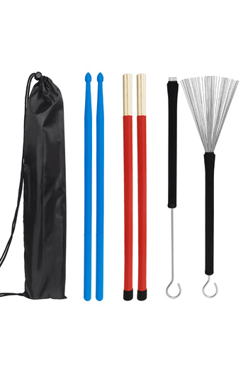 Choice Drum Brushes Sticks Set 1 Pair Drum Brushes Nylon Drumstick Drum Sets Brush And Bamboo Drumstick ...