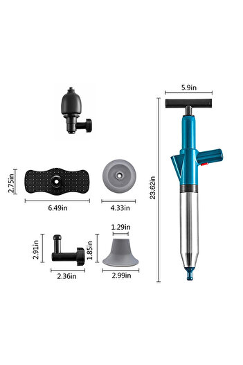 Choice Green High Pressure Air Drain Blaster Clog Dredge Clogged Remover Toilet Plunger Bathroom Kitchen Si