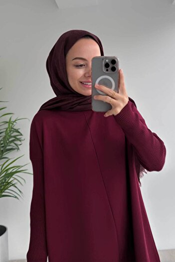 Ka Hijab Claret Red Mira Mercerized Tunic