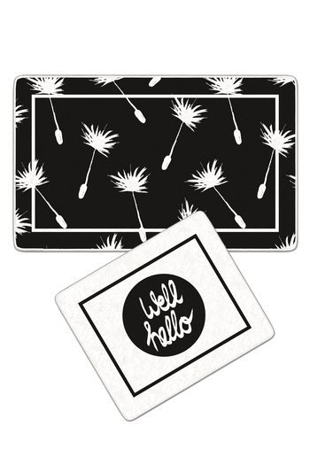 Filamente 2-Piece Non-Slip Based Washable Bath Mat - 60*100 cm and 50*60 cm