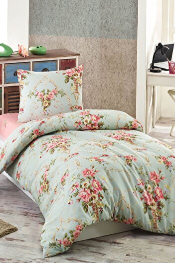 Eponj Home Tek Kişilik Kolay Ütülenir Nevresim Takımı Alanur Mint