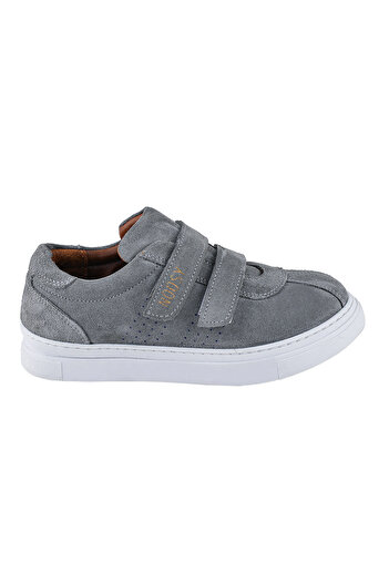 NOOSY Genuine Leather Gray Unisex Kids Sneakers