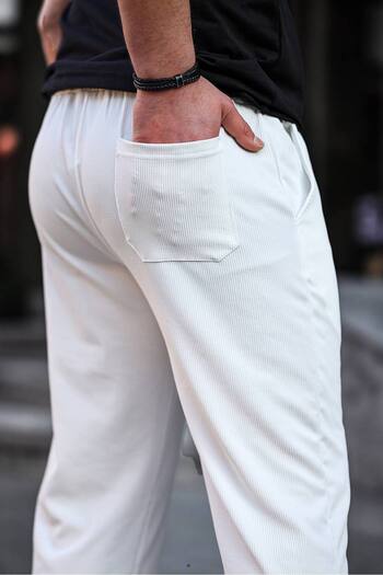 CAN Slit Ribbed Ottoman Baggy Sweatpants