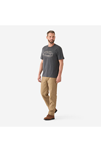 Decathlon Caperlan Short Sleeve Cotton Fisherman T-Shirt - Trout