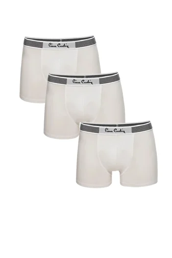 Pierre Cardin Ανδρικό βαμβακερό Modal White 3 τεμαχίων Lycra Boxer Q4.U.4O.K1.K.A.P.C3