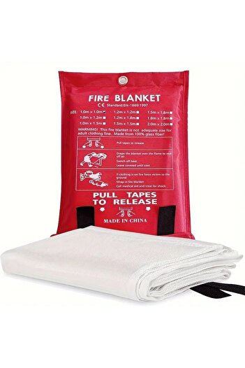 chain 2 Emergency Blankets, Flame and Heat Resistant Fiberglass Safety Blanket for the Kitchen, Home, Car