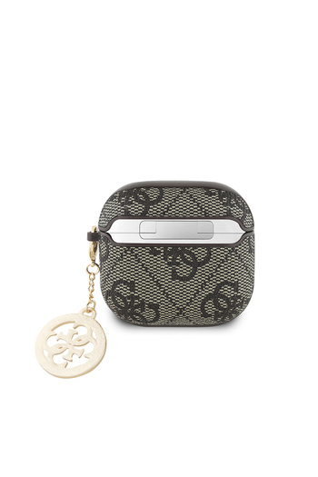 Guess Guess Licensed Classic 4g Patterned Rhinestone Ornamental Chain Case for AirPods 4 Case Brown