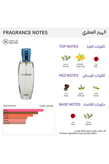 Ajmal Raindrops For Women - Eau De Parfum50ml