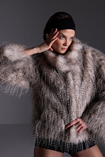 Açelya Okcu Premium Mars Faux Fur Women's Coat