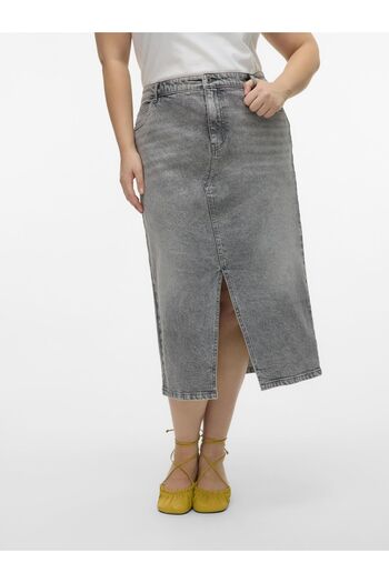 Veromoda Curve Jeansrock VMCVERI Hohe Taille Langer Rock