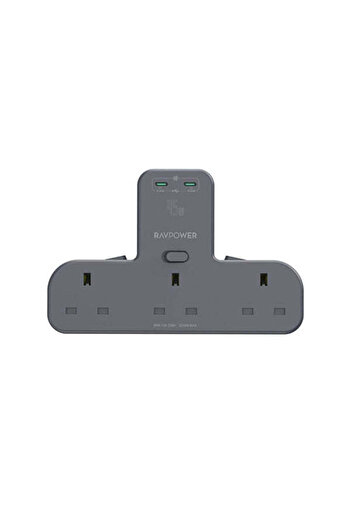 RavPower 45W Power Outlet Extender with 3 AC Outlets & 2 USB-C Ports, Advanced Safety Features Power Outlet