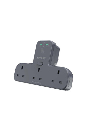 RavPower 45W Power Outlet Extender with 3 AC Outlets & 2 USB-C Ports, Advanced Safety Features Power Outlet