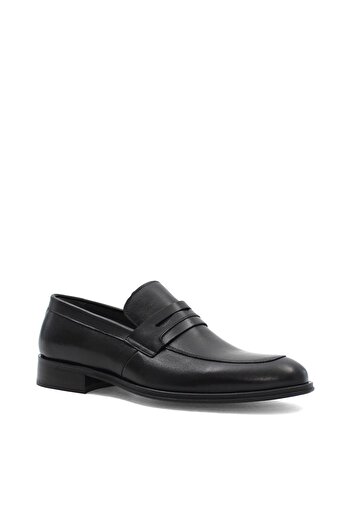 Celal Gültekin Men's Black Leather Loafer
