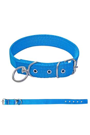 SAVEX Woven Dog Collar Blue 2.5*50 cm
