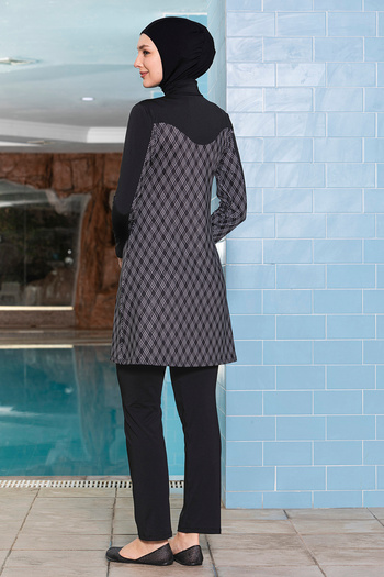 REMSA Full Covered Lycra Hijab Swimsuit 1272 - Black