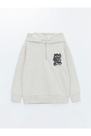 LC Waikiki Lcw Kids Beige Hooded Boys Tracksuit Set