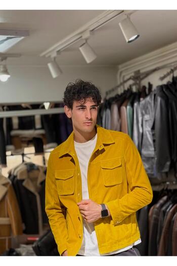 CE-YIL DERİ ÜRÜNLERİ Men's Genuine Leather Suede Jacket