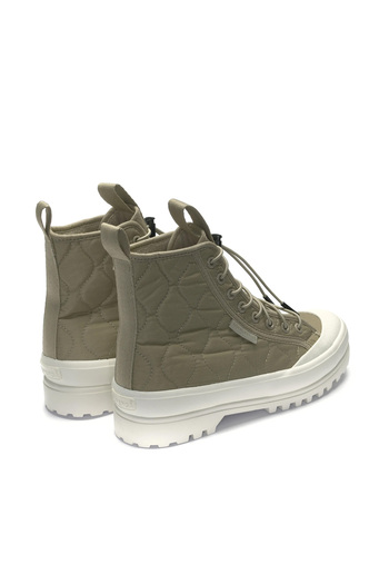 Superga 2644 Alpina Quilted Nylon Kadın Yeşil Bilekli Sneaker