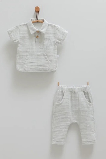 Caramell Caramel 01-12 Months Muslin Product Set - Gray